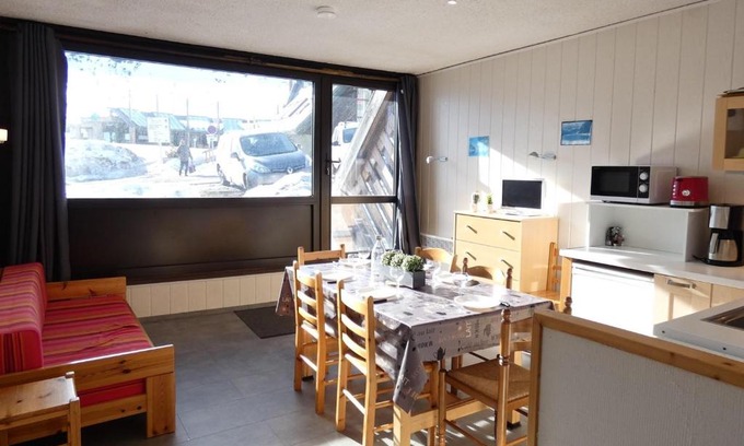 Piau Engaly Apartamento | Studio cabine 6 pers. avec balcon exposition Sud, salon avec LCD et DVD, cuisine équipée, casier à ski - FR-1-457-196
