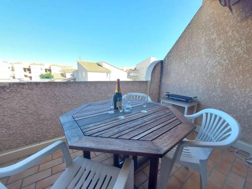 Marseillan Plage Apartamento | Studio Cabine avec Terrasse, Piscine et Parking Privé à Marseillan - FR-1-326-774