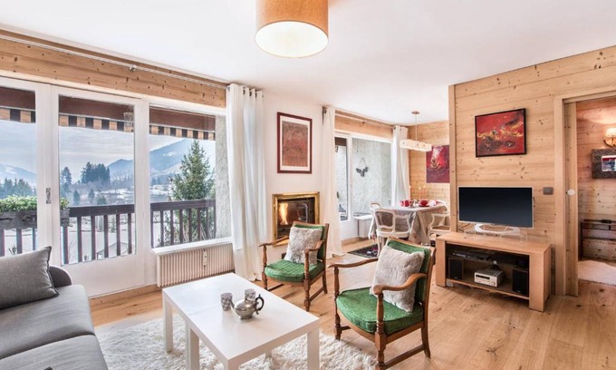 Megeve Apartamento | Studio-Cabine Confort, Wi-Fi, Piscine & Tennis Été, Parking - Megève Centre - FR-1-453-87