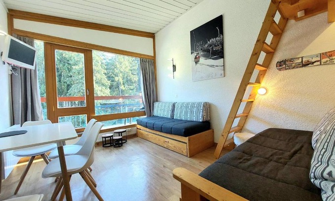 Arc-1800 Apartamento | Studio Cabine au Pied des Pistes - Balcon, Wifi Gratuit, Parking Proche - FR-1-346-434