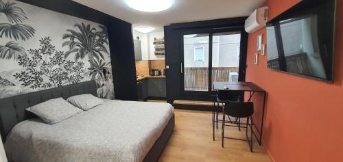 Clermont Ferrand City Centre Apartamento | Studio climatisé Place de Jaude Garage balcon tv wifi