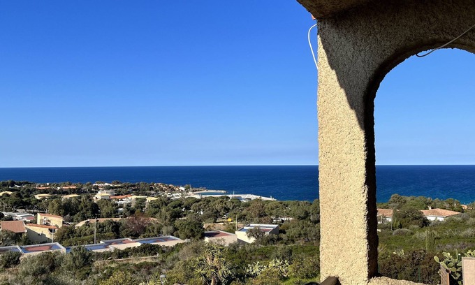 Marine de Saint Ambroggio Apartamento | Studio Climatisé vue mer a 900m de la Plage
