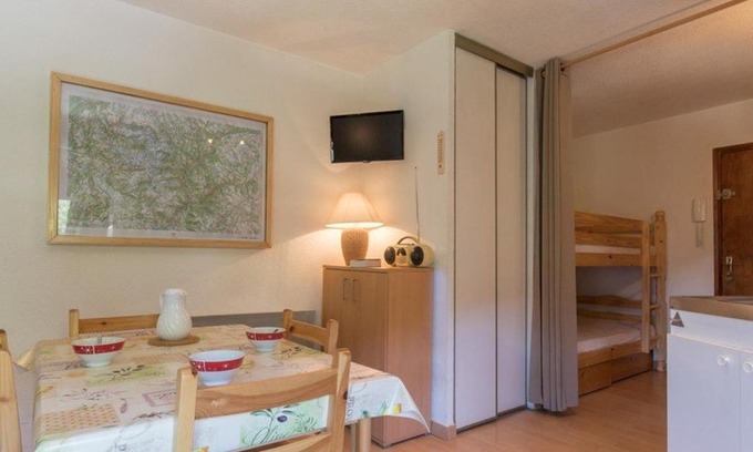 Saint-Chaffrey Apartamento | Studio cosy 4 pers. à Serre-Chevalier, proche commerces et remontées mécaniques, casier à ski inclus - FR-1-330E-51
