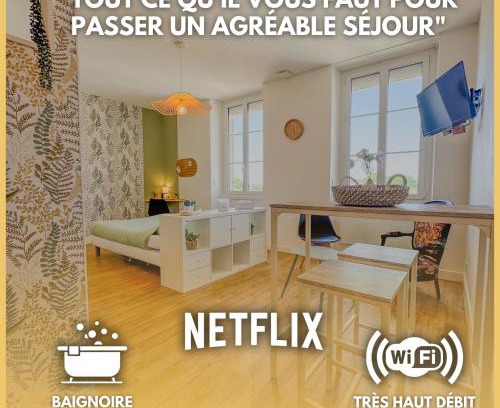 Pauillac Apartamento | Studio COSY avec Baignoire et Netflix Idéal couple