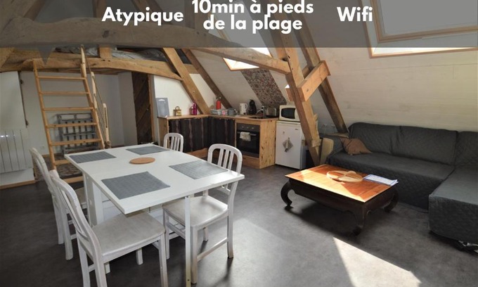 Luc-sur-Mer Apartamento | Studio de charme en bord de mer - Wifi
