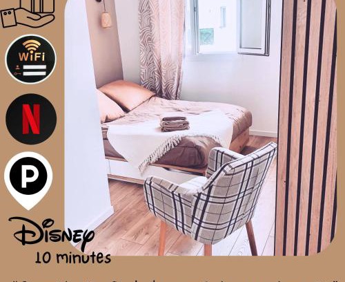 Bussy-Saint-Georges Apartamento | Studio EASY CHECK-IN 8 mins Disneyland 35 mins Paris FREE Starbucks coffee parking wifi