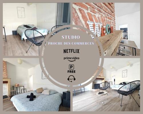 Langon Apartamento | Studio entier proche des commerces - 1 à 2 pers -