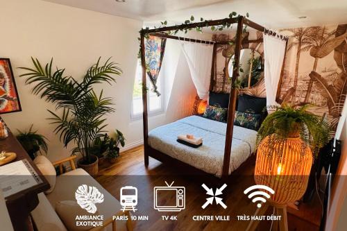 Enghien-les-Bains Apartamento | Studio Exotique Hyper-Centre Enghien 12min Paris