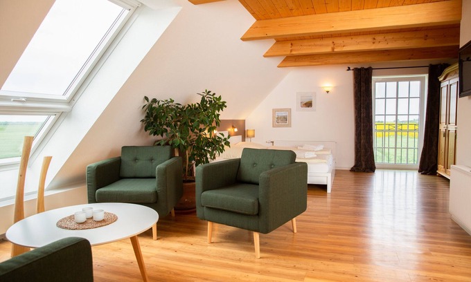 Fehmarn Apartamento | Apartamento-De Lujo-Baño Privado-Vista al campo-Maisonettewohnung