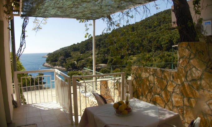 Saplunara Apartamento | Apartamento-estudio con terraza y vista al mar Bahía Saplunara, Mljet (AS-12849-a)