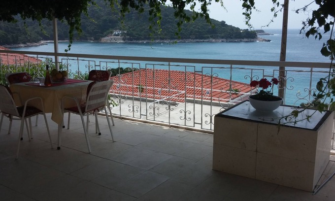 Saplunara Apartamento | Apartamento-estudio con terraza y vista al mar Bahía Saplunara, Mljet (AS-12849-b)