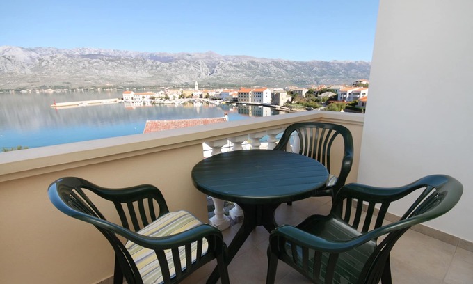 Vinjerac Apartamento | Apartamento-estudio con terraza y vista al mar Vinjerac, Zadar (AS-3248-k)