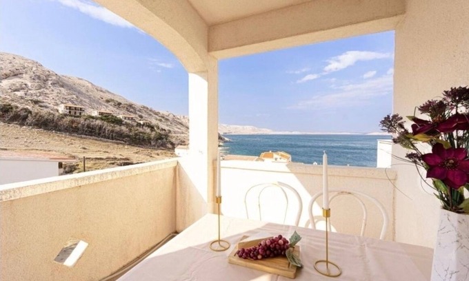 Metajna Apartamento | Apartamento-estudio con terraza y vista al mar Metajna, Pag (AS-208-a)