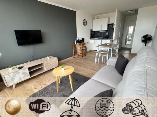 La Cote Radieuse Apartamento | Studio lumineux, accès direct plage et piscine