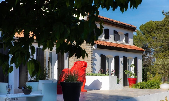 Ribaute-les-Tavernes Cabaña | Studio Moon, Avec Acces a la Piscine, Parking Privé