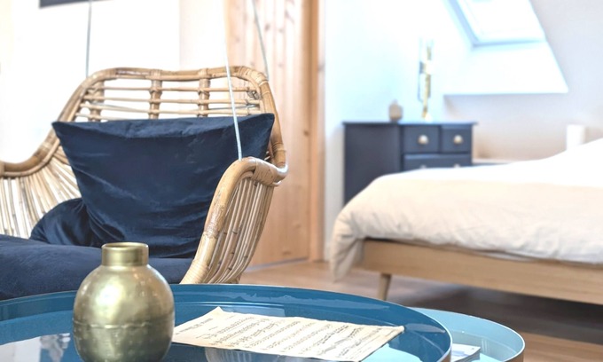 Chatelaudren Apartamento | Loft-Romántico-Baño con bañera-Vista al Lago