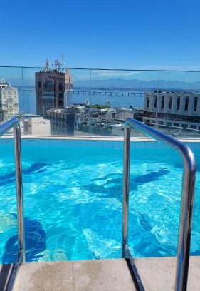 Centro Apartamento | Studio novo e moderno com vista e piscina no Rio de Janeiro