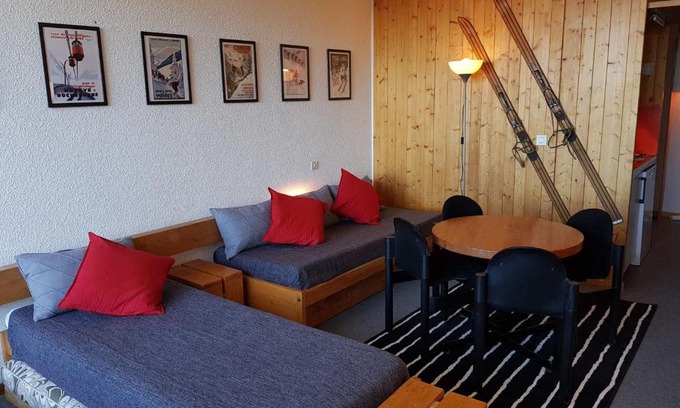 Arc-1600 Apartamento | Studio pour 4 à Arc 1600 proche des pistes et commerces - FR-1-411-625