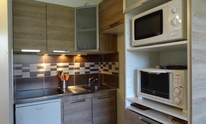Arette Apartamento | Studio pour 4 pers. à proximité des pistes avec balcon et parking - FR-1-602-55