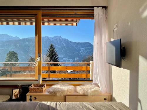 Ovronnaz Apartamento | Studio rénové avec vue panoramique