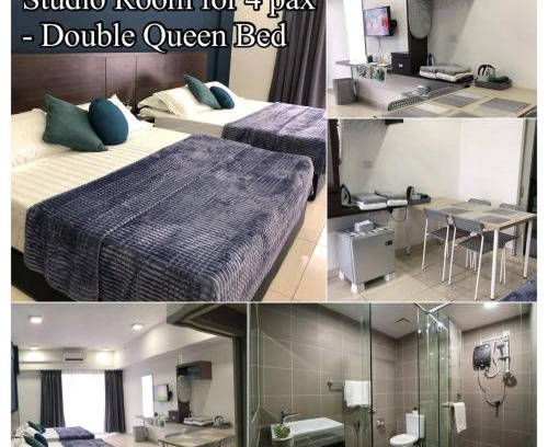 Tanjung Aru Apartamento | Studio Room Aeropod Near Airport,KK City,Tg Aru Beach for 4 pax