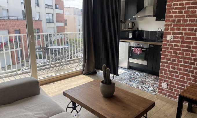 Quartier Saint-Clement - Jardin des Plantes Apartamento | Studio Rouen Avec Terrasse