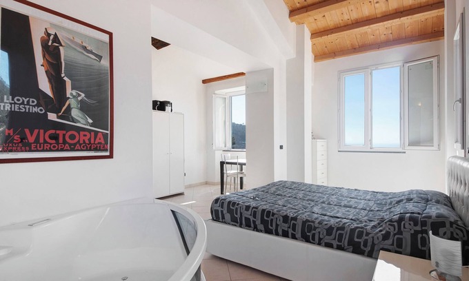 Bonassola Apartamento | Estudio "Serra Monolocale" con terraza y aire acondicionado