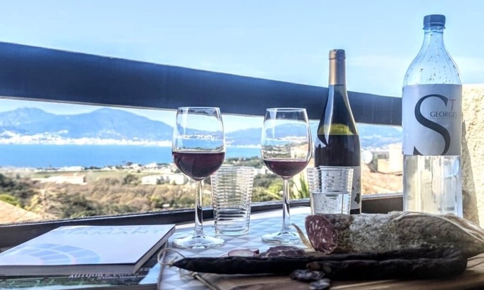 Grosseto-Prugna Apartamento | Studio Terrace View of Ajaccio Bay
