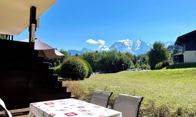 Combloux Apartamento | Studio with Mont Blanc view, ideal for 4 people