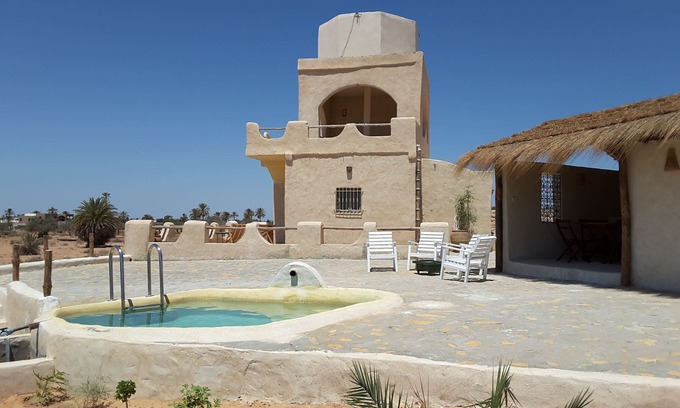 Beni Maaguel Cabaña | Estudio con palapa, piscina y gran vista en gran 5 hectáreas
