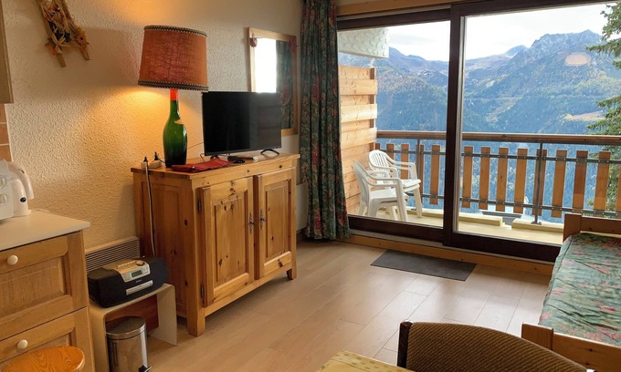 La Rosiere Apartamento | Estudio con BALCON FULL SOUTH, en el corazón del complejo, al pie de las pistas.
