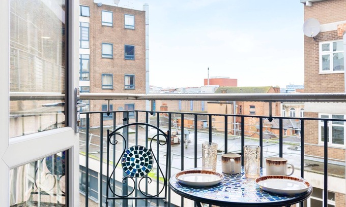 Leicester City Centre Apartamento | Stunning 1 Bedroom Apt With Balcony-leicester City