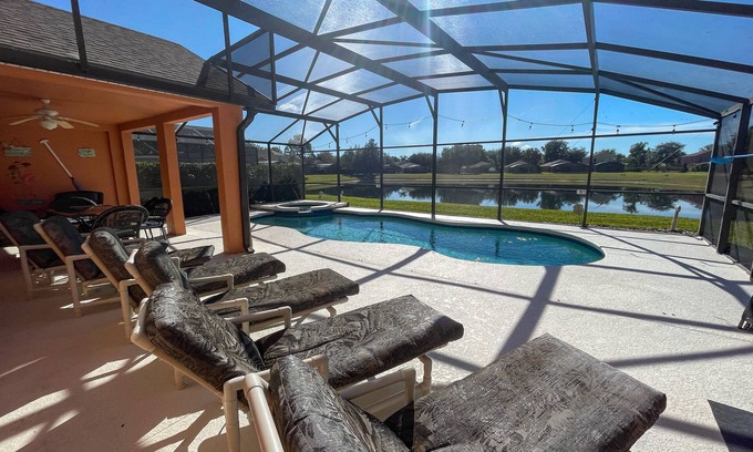Silver Creek Villa | Impresionante piscina de 5 dormitorios con vistas al sur y vistas a la conservación y sala de cine