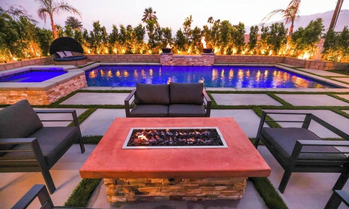 Desert Hot Springs Casa | Stunning Backyard, Pool & HotTub, Gameroom, BBQ