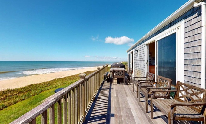Nantucket Casa | Stunning Beach Front - w/ Hot Tub & Fire Pit