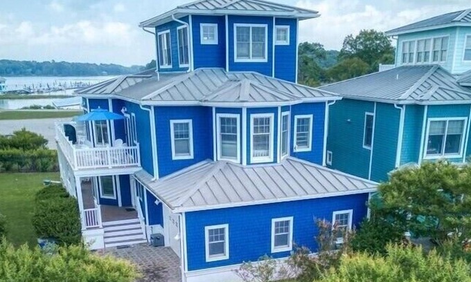 Cape Charles Casa | Stunning Direct Water Views, Private Beach & Community Pool!