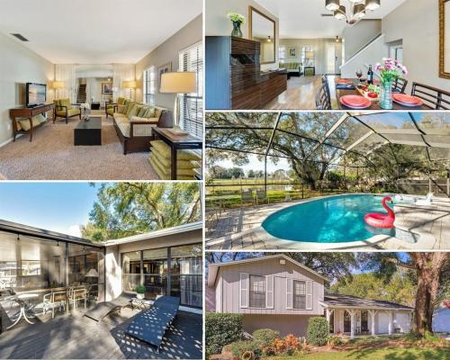 Temple Terrace Casa | Stunning Home with Heated Saltwater Pool and Pond View