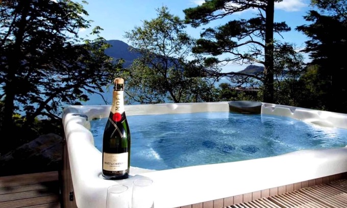 Mallaig Apartamento | Impresionante Studio Apt. Knoydart Highlands, Mejor Sealoch Hot Tub View UK para 2 personas