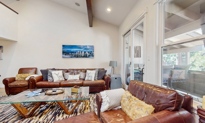Incline Village Casa | Stunning mountain retreat with pool, balcony views, & fireplace - near skiing