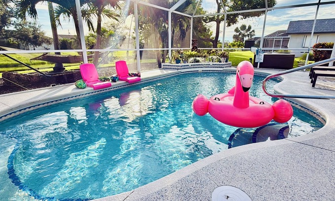 Pinehurst Casa | Stunning Newer Waterfront 3bd/2ba Home, Heated Pool, Gulf Beaches, Pet Friendly!