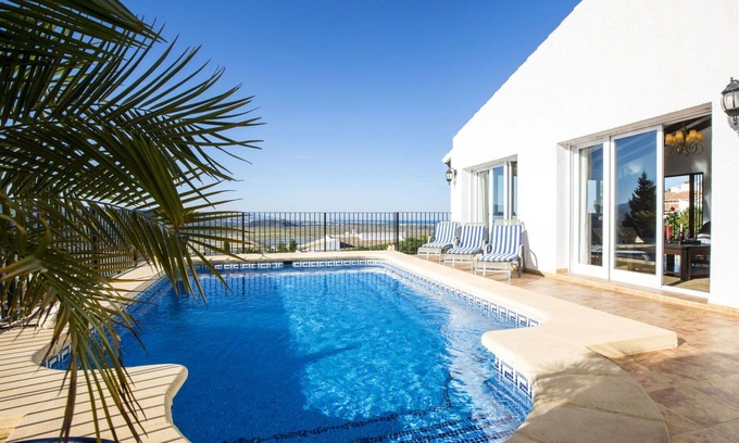 Monte Pego Casa | Casa de vacaciones privada con WIFI, A/C, piscina privada, TV, terraza, vista panorámica