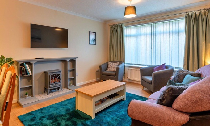 Burnham-on-Sea Casa | Estupenda casa de vacaciones para 5 personas con WIFI, TV, mascotas permitida y aparcamiento
