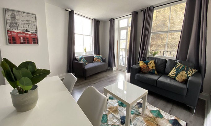 Bishopsgate Apartamento | Stylish 2-bedroom, 2-bathroom apartment in the heart of London.