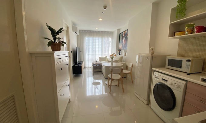 Makkasan Apartamento | Elegante condominio c/Kingsize-Bett, oficina y piscina @ MRT Rama9
