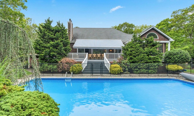 Hampton Bays Casa | Stylish Five-Bedroom Oasis w/ Pool, Minutes from Beaches, Wineries & the...