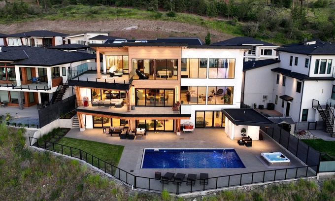 Southwest Mission Casa | Stylish Serene Lakeview Retreat with Pool, Hot Tub, Gym, Theater - 1 Suite