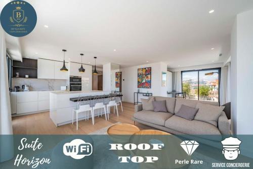 Riou - Petit Juas - Av de Grasse Apartamento | Suite Horizon Penthouse d'exception avec Vue Mer à Cannes