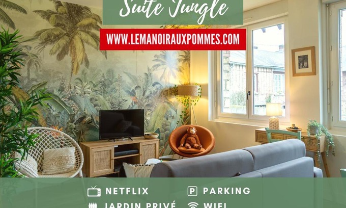 Orbec Apartamento | SUITE JUNGLE - JARDIN, NETFLIX et PARKING - Le Manoir aux Pommes
