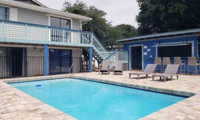 St. Augustine Casa | Sunbather - Relax by the Heated Pool and Enjoy Water Views, Lots of Space!