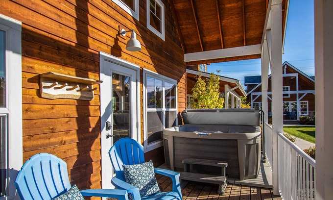 Dover Bay Casa | Sunlit, dog-friendly home with hot tub, gas fireplace, & washer/dryer